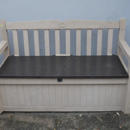 Plastic bench with storage