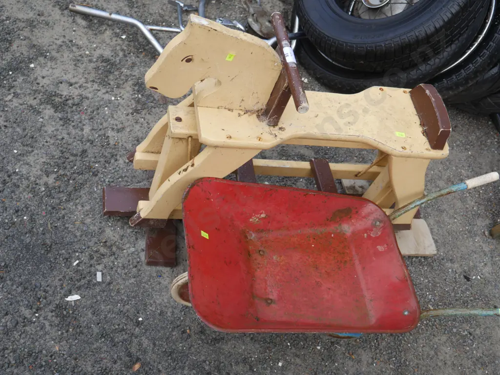Rocking horse and mini wheelbarrow Image 1++