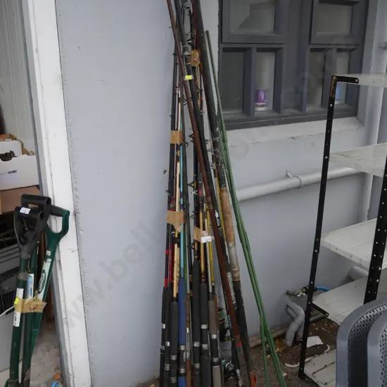 Assorted fishing rods