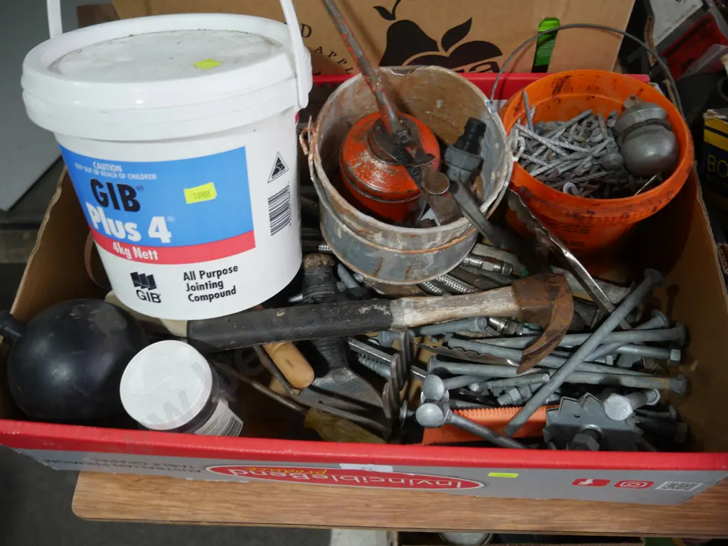 2 boxes of garage sundries Image 1++