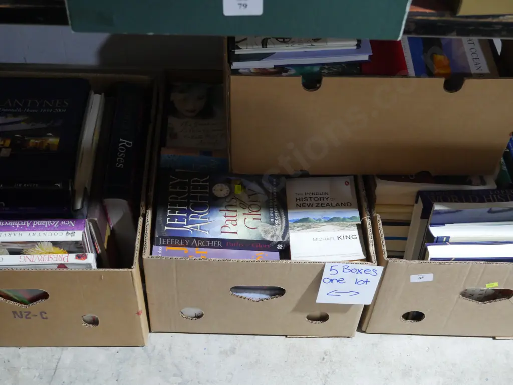 Five boxes of books Image 1++