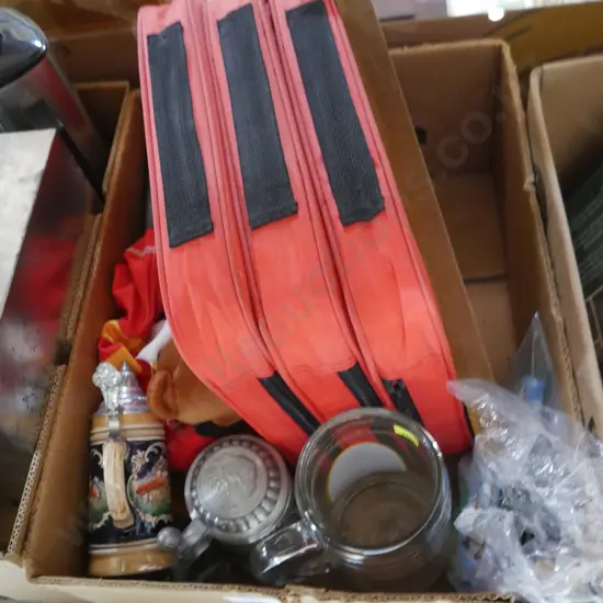 Crusader cushions, beer sign etc