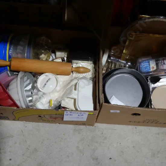 Two boxes of baking items