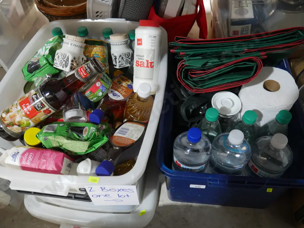 Two boxes of food items etc Image 1++