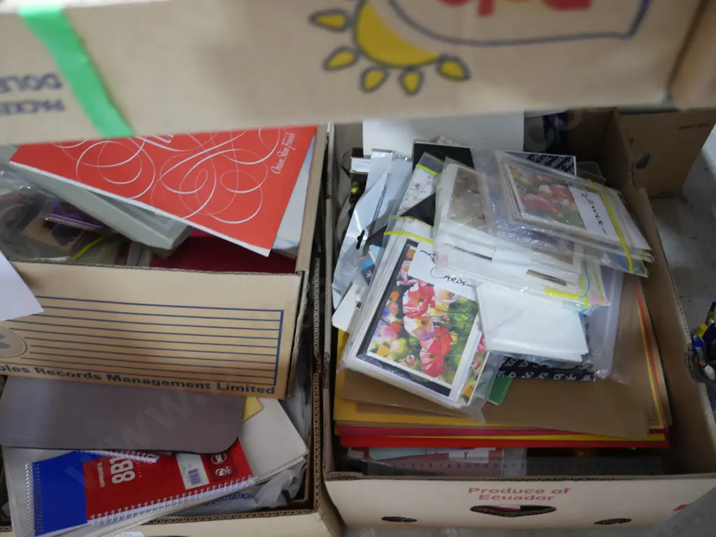Five boxes of stationery etc Image 1++
