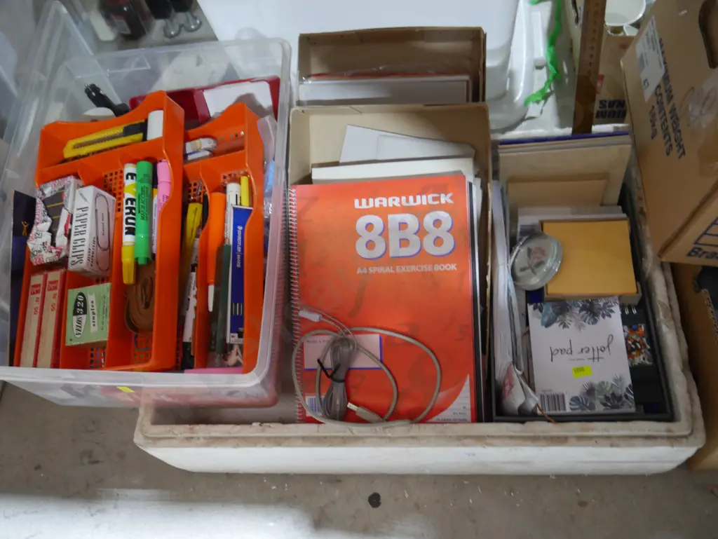 Five boxes of stationery etc Image 1++