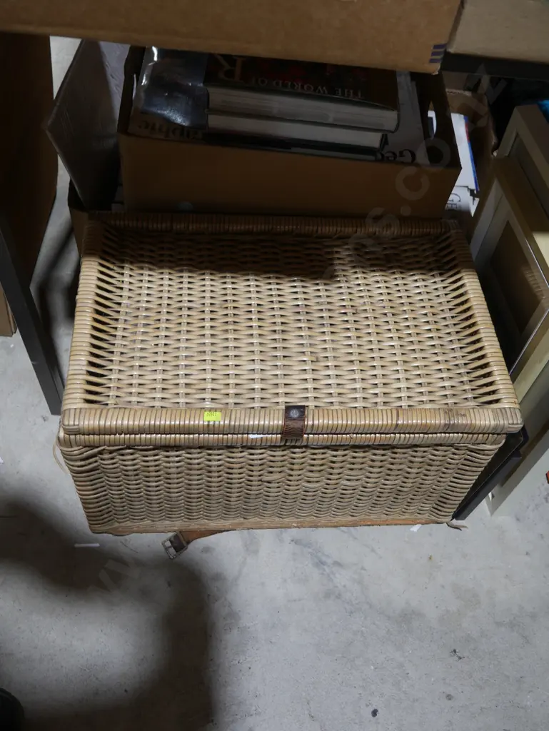Cane basket and contents Image 1++