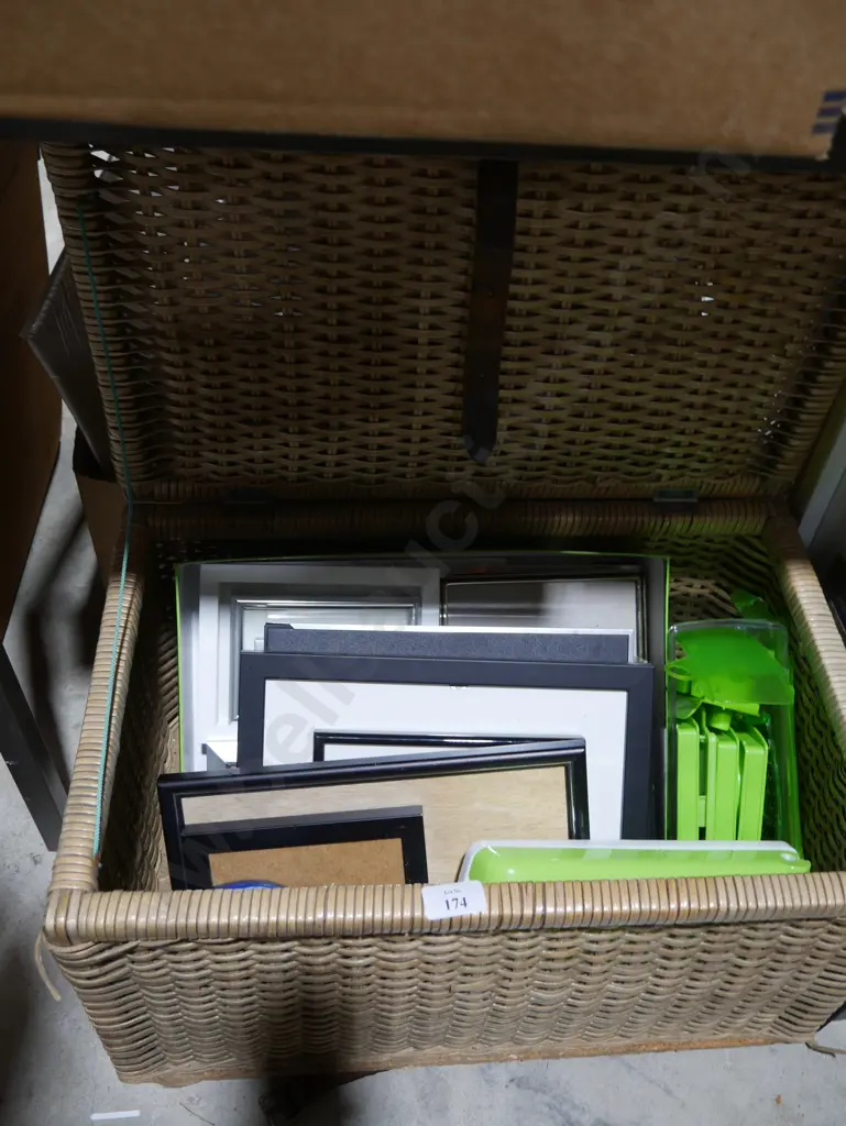 Cane basket and contents Image 1++