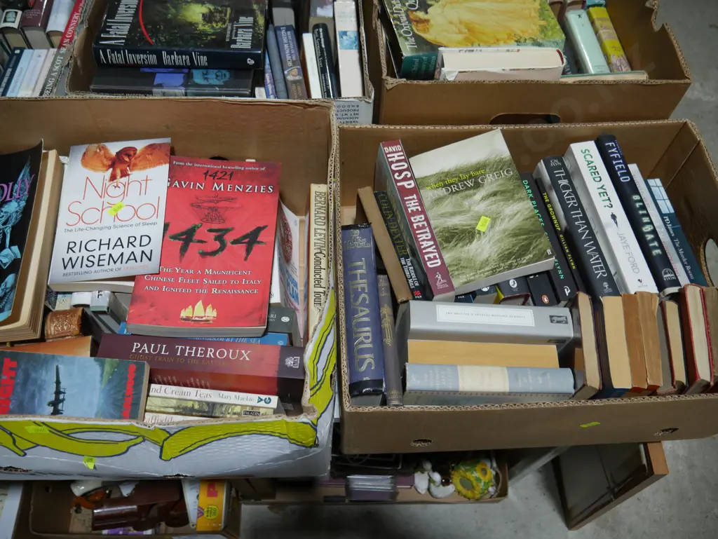 Four boxes of books Image 1++