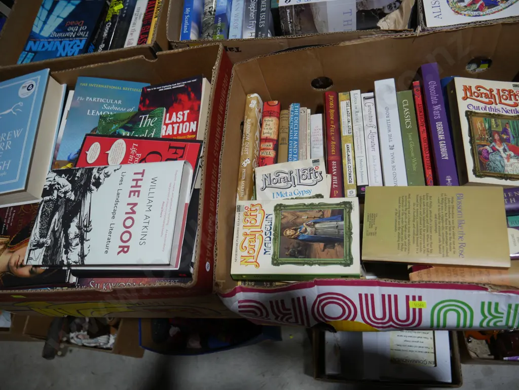 Four boxes of books Image 1++