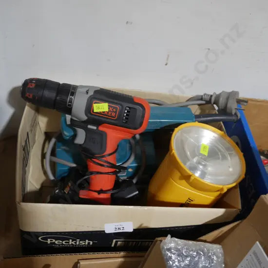 Torch, drill, and sander