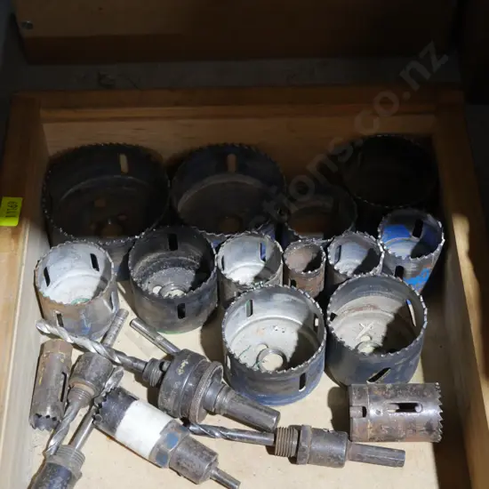 Assorted whole saw bits