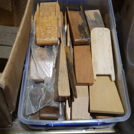 Assorted wood plane parts