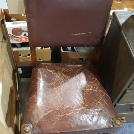 Leather dining chair