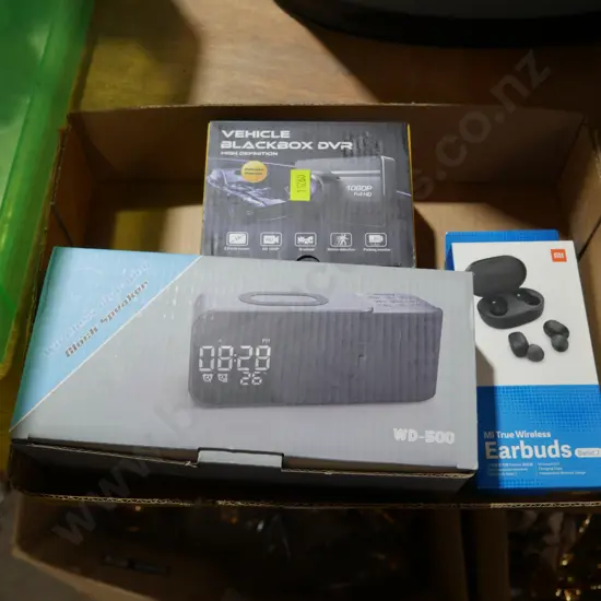 Clock earbuds vehicle Black Box DVR