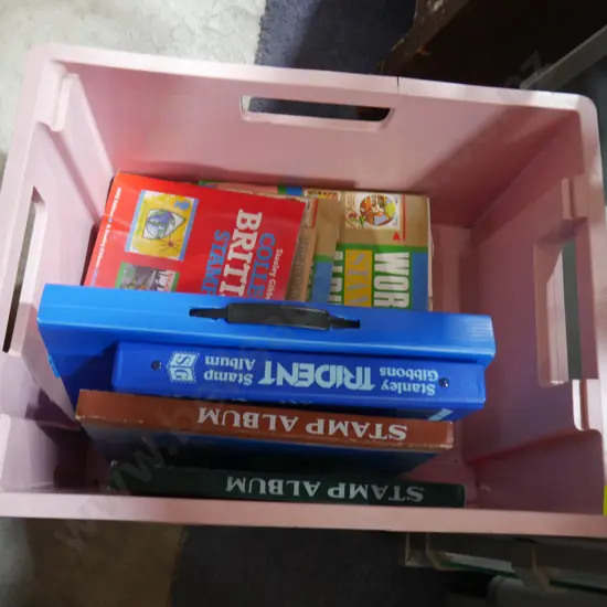 Assorted stamp albums and catalogues etc