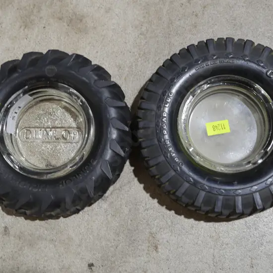 Two tyre ashtrays