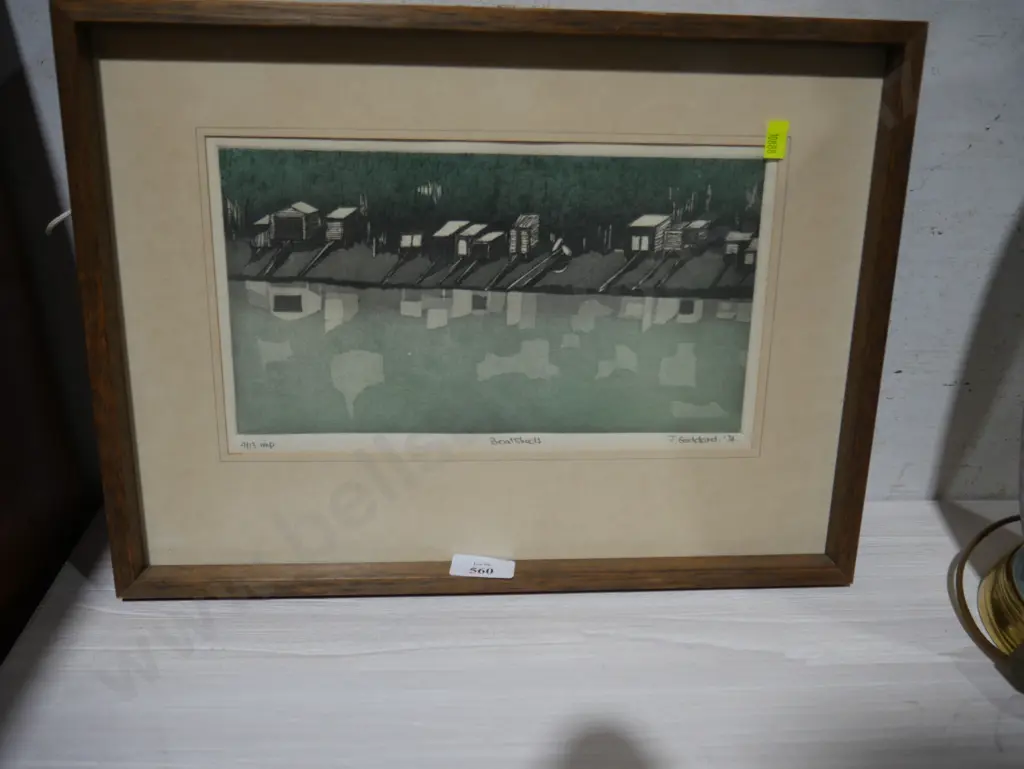 J Goddard Boatsheds limited edition print Image 1++
