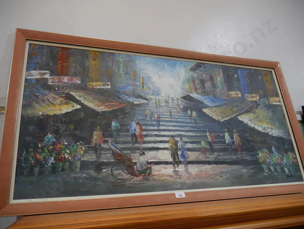 Street scene oil painting Image 1++