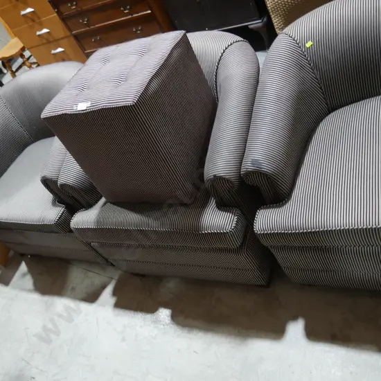 3 tub chairs and puff