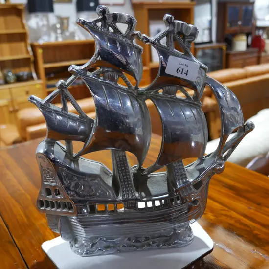 Art deco cast iron ship