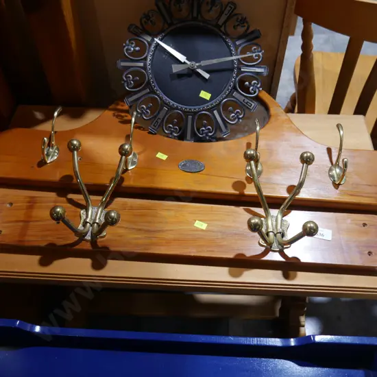 Coat racks And clock