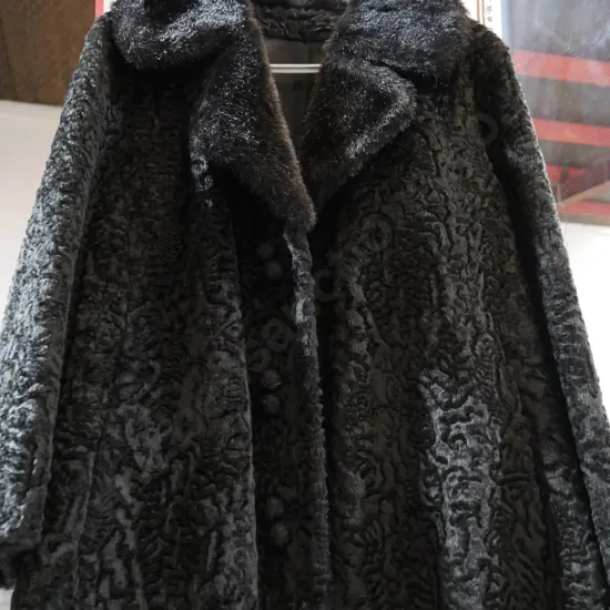 Black fur coat