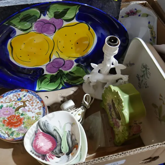 Lemon and grape plate ect