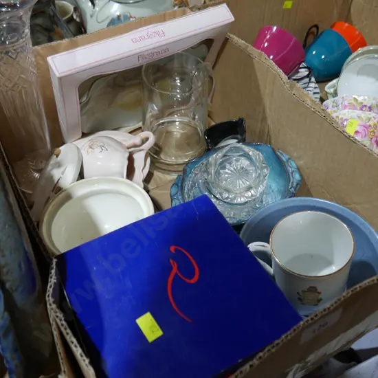 Crystal vase dishes etc