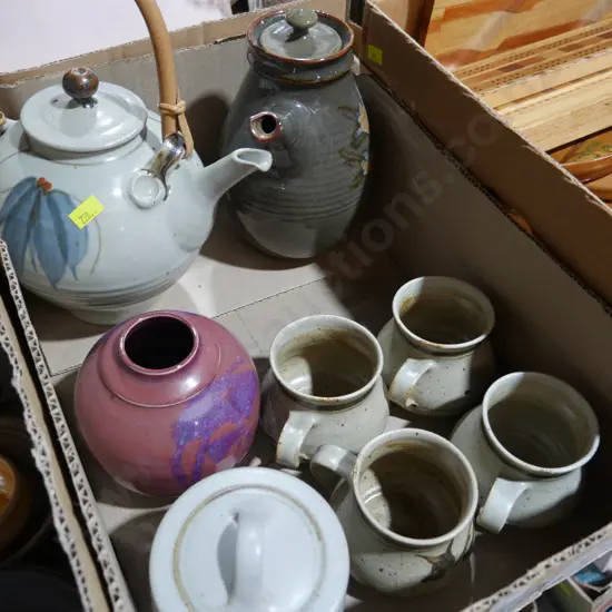 Pottery. teapots etc