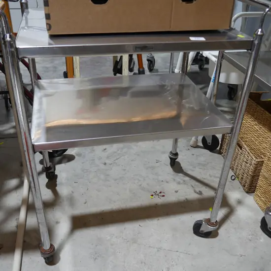 2 tier metal trolley