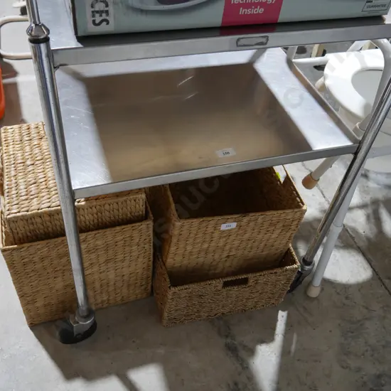 2 tier metal trolley