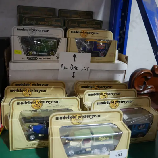 Lot of model of yesteryear cars