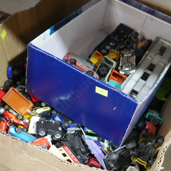 Box of toy cars etc