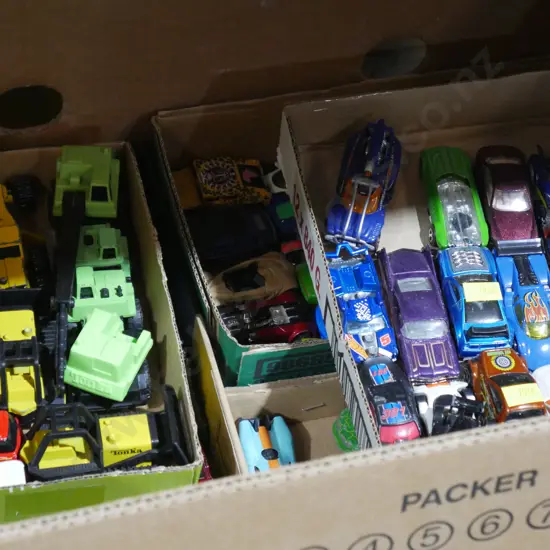 Box of model cars