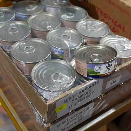 Tins of cat food