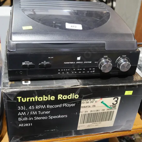 Turntable radio system