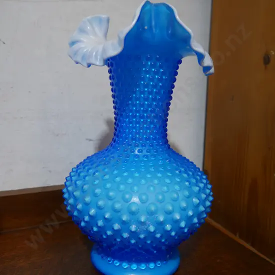 Blue glass vase