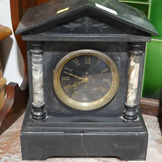 Marble mantle clock