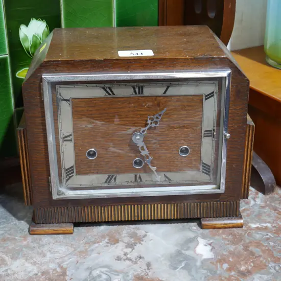 Oak mantle clock