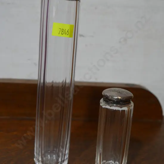 S/silver top scent bottles