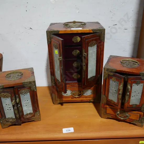 3 Chinese jewellery boxes