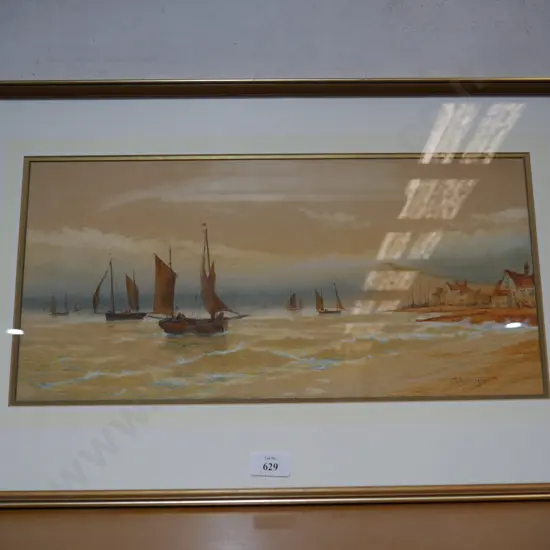 Watercolour of boats