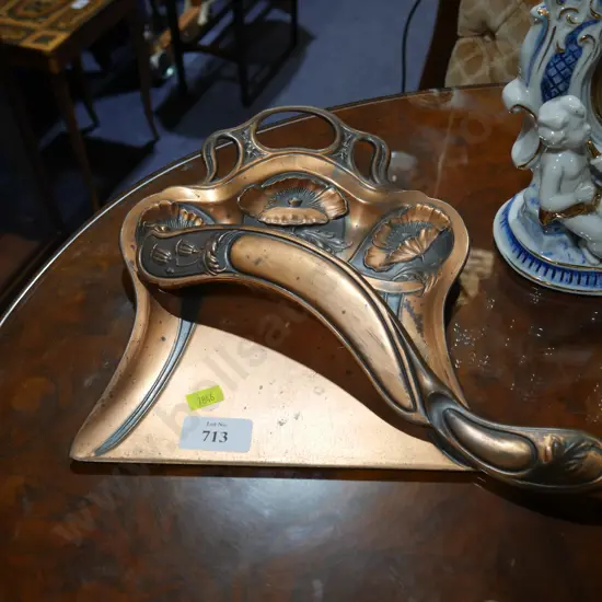 Copper brush and tray