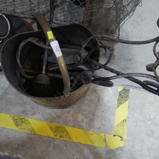 Fireside tools and bucket