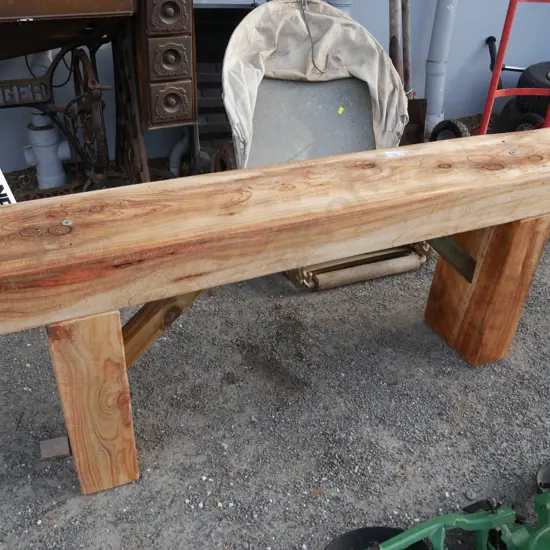 Solid wood bench seat