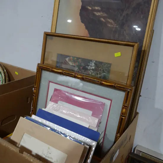 Framed, unframed artwork