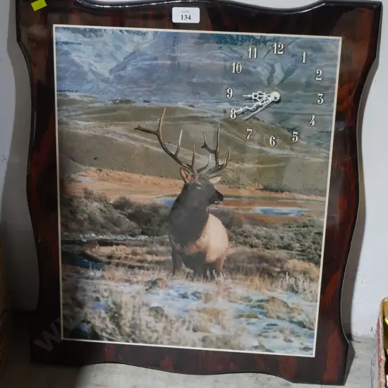 Stags head wall clock