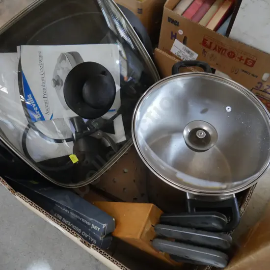 Electric frypan, knives etc