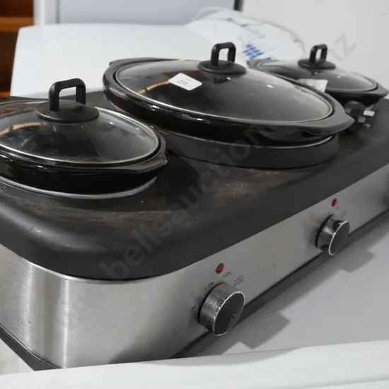 3 bay slow cooker